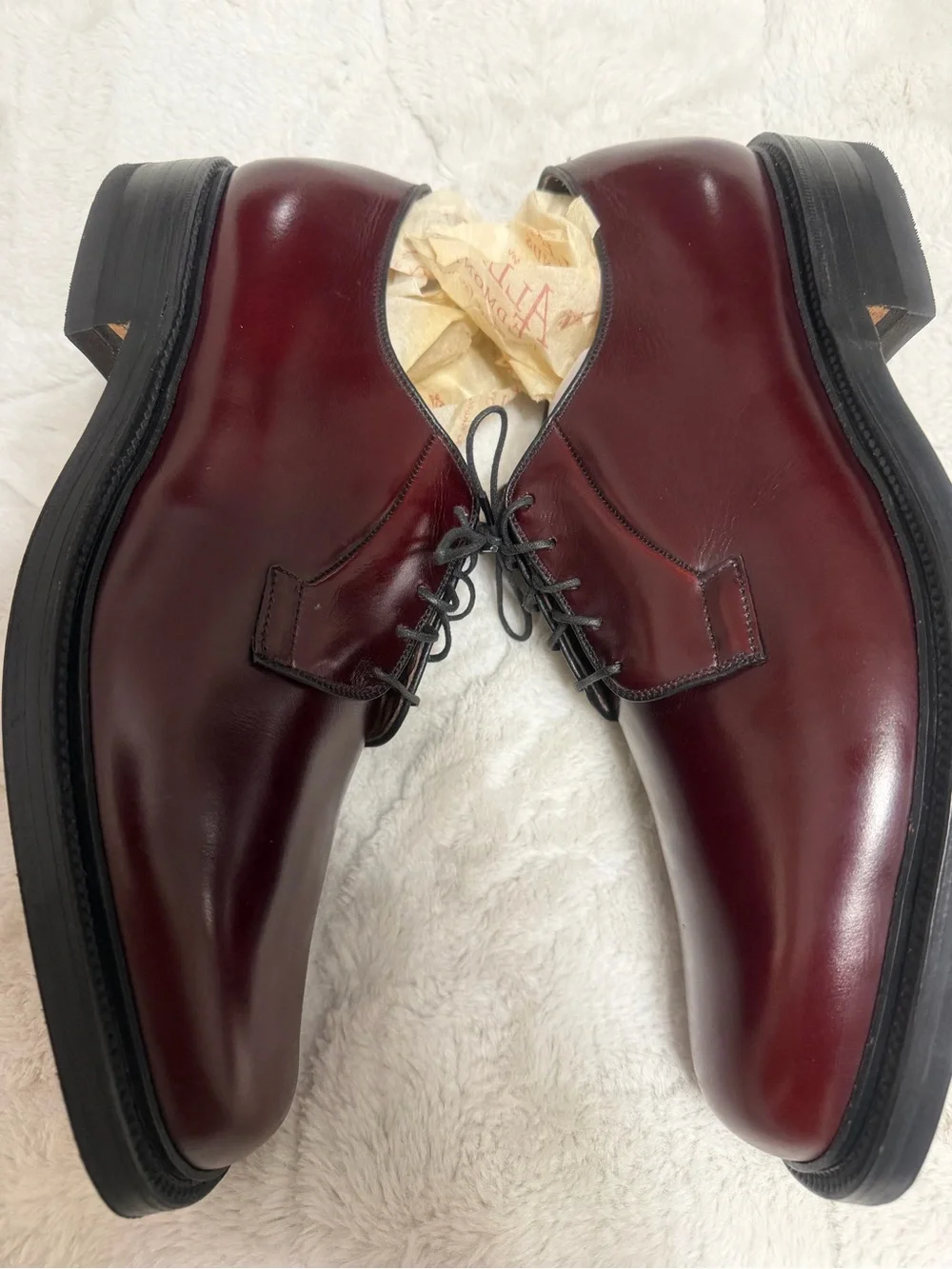NEW Vintage Deadstock Allen Edmonds Leeds 9548 Shell Cordovan Derby Oxford 9